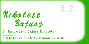 nikolett bajusz business card